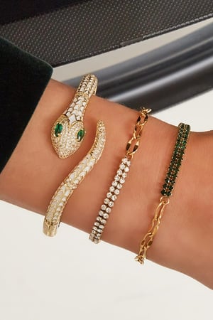 Armband detaillierte Schlange Rosa Kupfer h5 Bild2